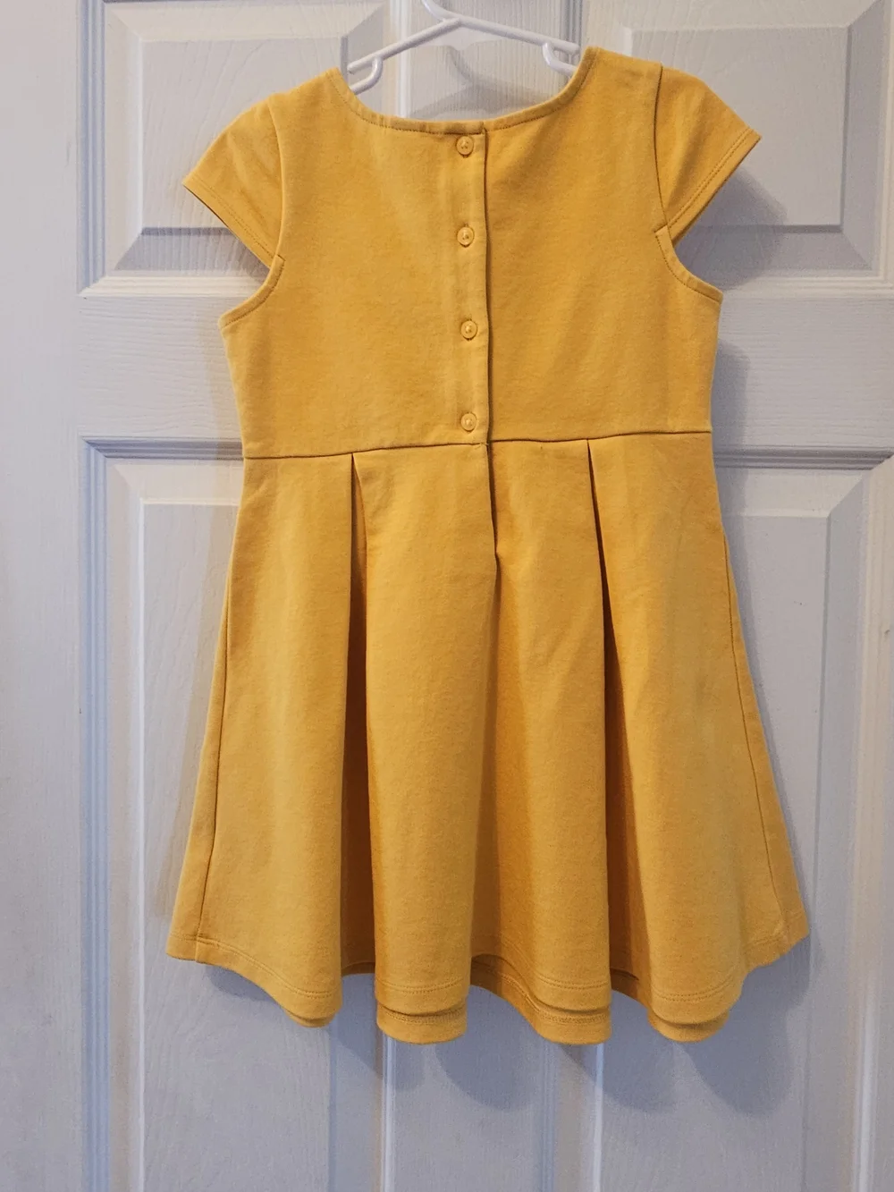 Janie and Jack Sunny Yellow Pleated Dress with Striped Bow Details